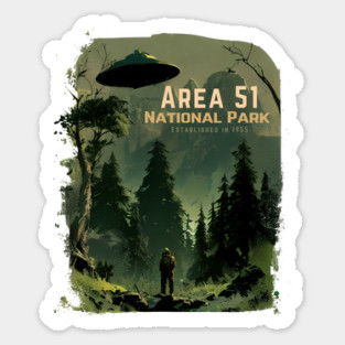 Area 51 National Park - Established In 1955 Sticker