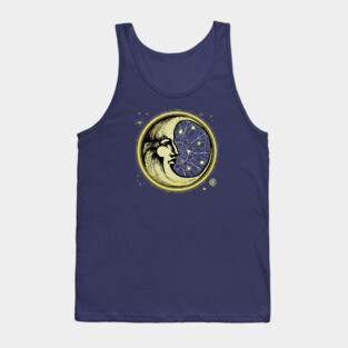 Celestial Antique Engraving Of The Man In The Moon Tank Top