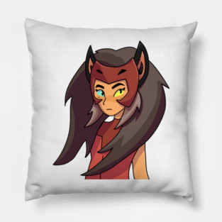 Trying on her crown (transparent background) Pillow