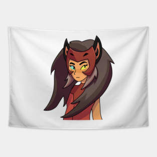 Trying on her crown (transparent background) Tapestry