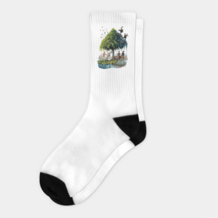 Mary Poppins "Two World Tree" Socks