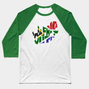 South Africa Typo Map Baseball T-Shirt
