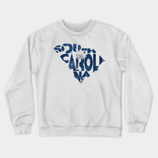 South Carolina Typo Map Crewneck Sweatshirt
