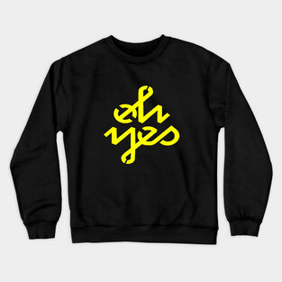Oh Yes Awesome Typography Crewneck Sweatshirt