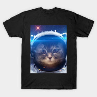 Space Astronaut Kitty Cat T-Shirt