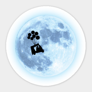 Flying to the Moon Pakistani Rickshaw Sticker
