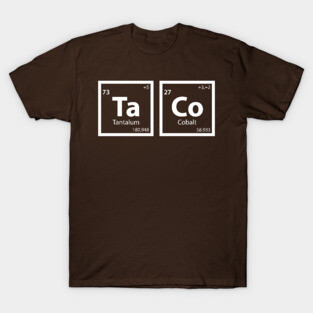 Taco (Ta-Co) Periodic Table T-Shirt
