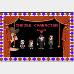 Gravity Falls Character Select Posters and Art