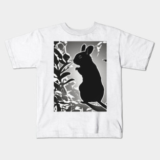 Chinchillas Shadow Silhouette Anime Style Collection No. 17 Kids T-Shirt