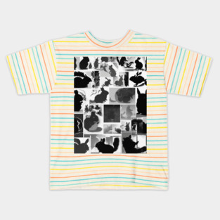 Chinchillas Shadow Silhouette Anime Style Collection No. 18 Kids T-Shirt