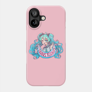 miku says trans rights! Phone Case