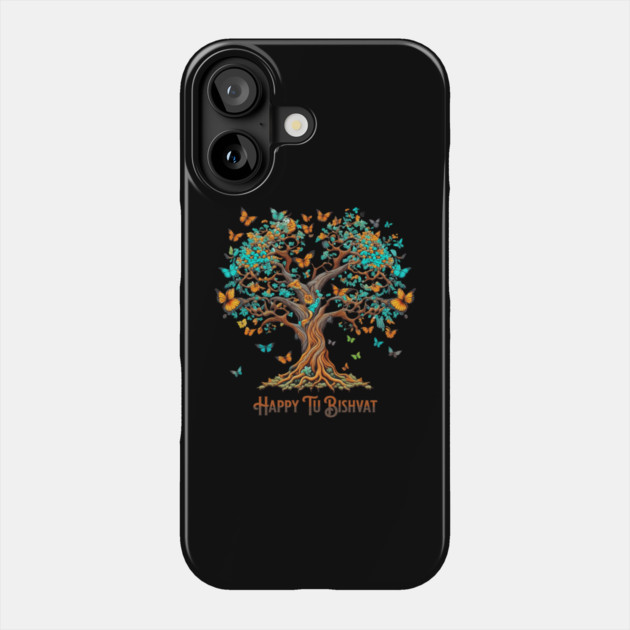 Tu B'Shevat Butterfly Tree Phone Case by HolidayBug