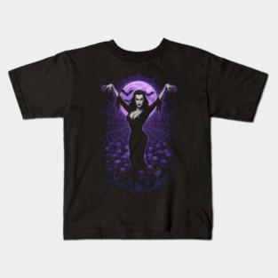 Queen of the Web – Gothic Vampire Mistress of the Night Kids T-Shirt