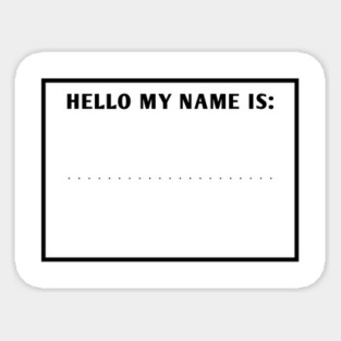 Hello my name is Sticker
