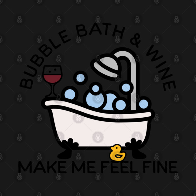 Bubble Bath and Wine by HolidayBug