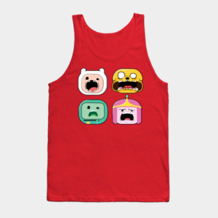 Adventure Time  Finn, Jake, Bubblegum, Beemo Tank Top
