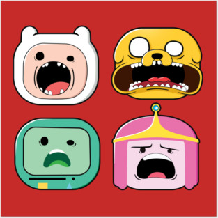 Adventure Time  Finn, Jake, Bubblegum, Beemo Posters and Art
