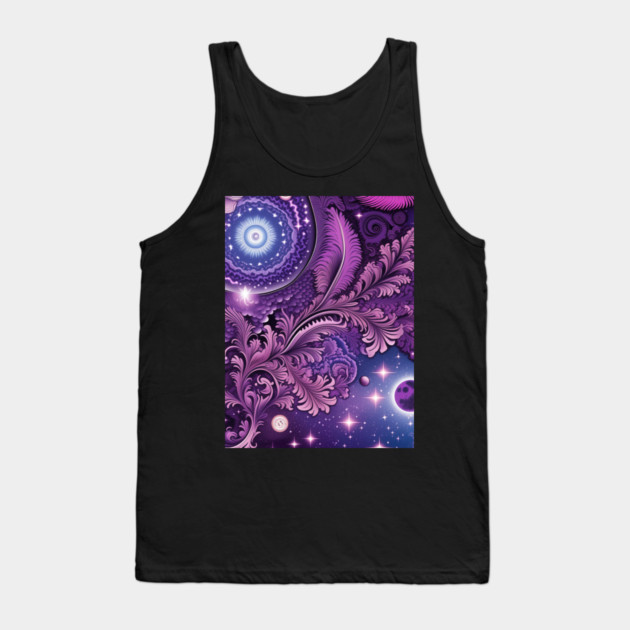 Other Worldly Designs- nebulas, stars, galaxies, planets with feathers Tank Top by BirdsnStuff