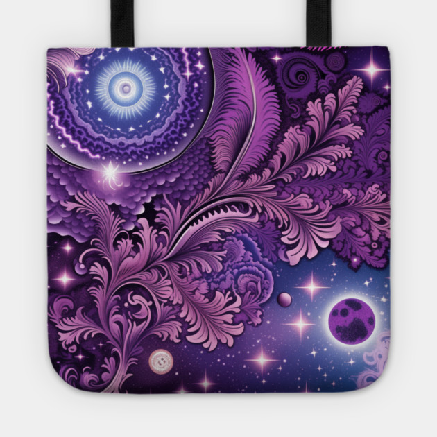 Other Worldly Designs- nebulas, stars, galaxies, planets with feathers Tote by BirdsnStuff