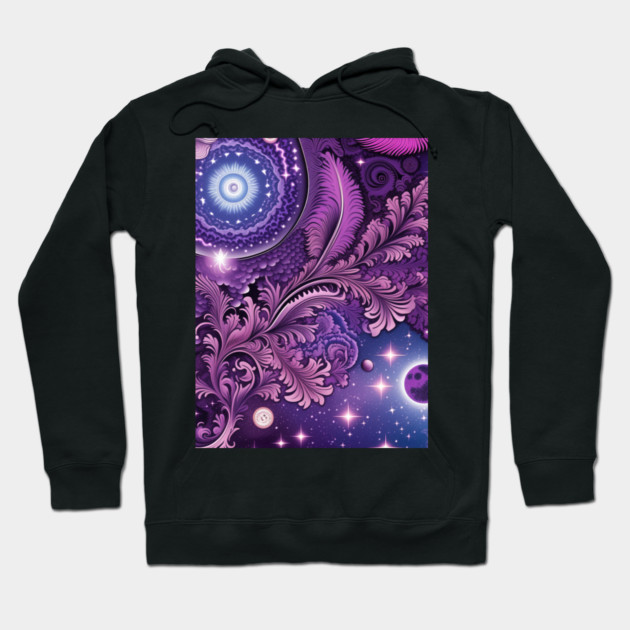 Other Worldly Designs- nebulas, stars, galaxies, planets with feathers Hoodie by BirdsnStuff