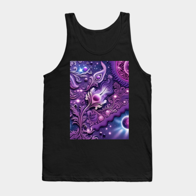 Other Worldly Designs- nebulas, stars, galaxies, planets with feathers Tank Top by BirdsnStuff