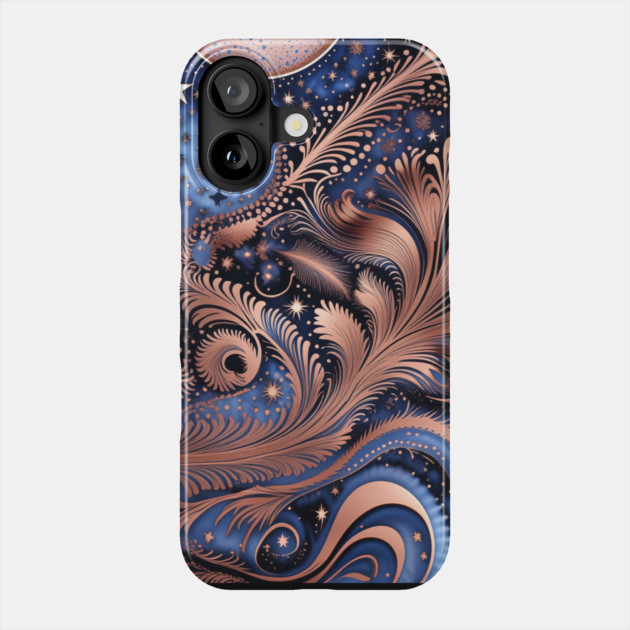 Other Worldly Designs- nebulas, stars, galaxies, planets with feathers Phone Case by BirdsnStuff