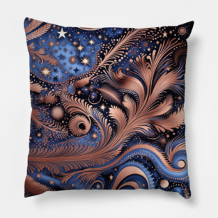 Other Worldly Designs- nebulas, stars, galaxies, planets with feathers Pillow