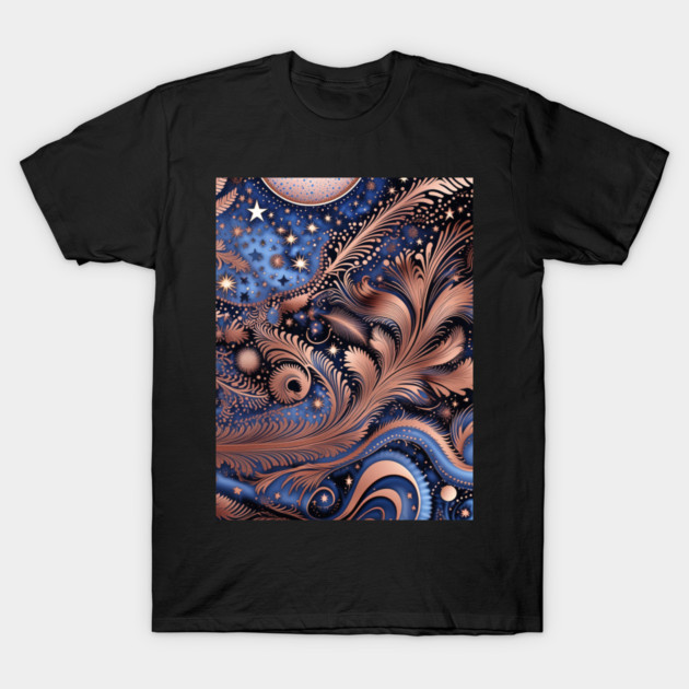 Other Worldly Designs- nebulas, stars, galaxies, planets with feathers T-Shirt by BirdsnStuff