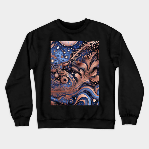 Other Worldly Designs- nebulas, stars, galaxies, planets with feathers Crewneck Sweatshirt by BirdsnStuff