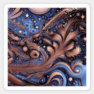Other Worldly Designs- nebulas, stars, galaxies, planets with feathers Magnet