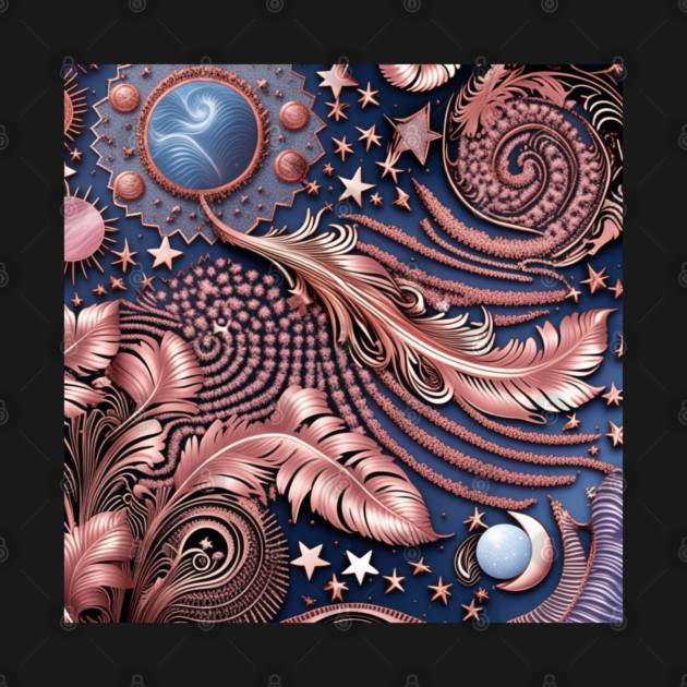 Other Worldly Designs- nebulas, stars, galaxies, planets with feathers by BirdsnStuff