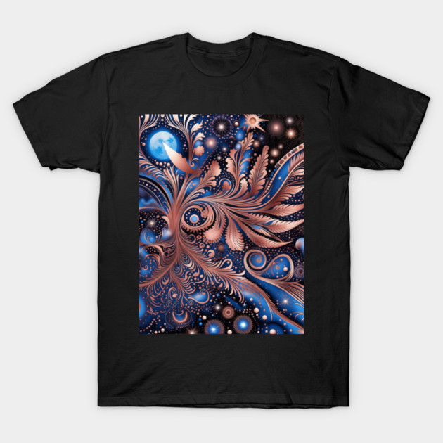 Other Worldly Designs- nebulas, stars, galaxies, planets with feathers T-Shirt by BirdsnStuff