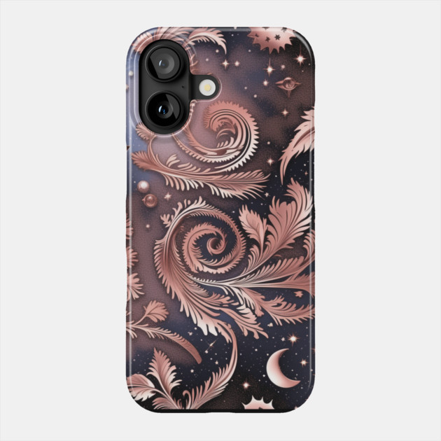 Other Worldly Designs- nebulas, stars, galaxies, planets with feathers Phone Case by BirdsnStuff