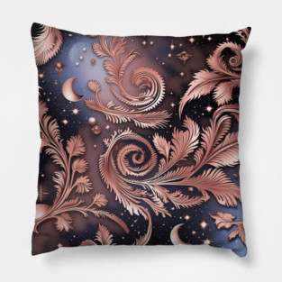 Other Worldly Designs- nebulas, stars, galaxies, planets with feathers Pillow