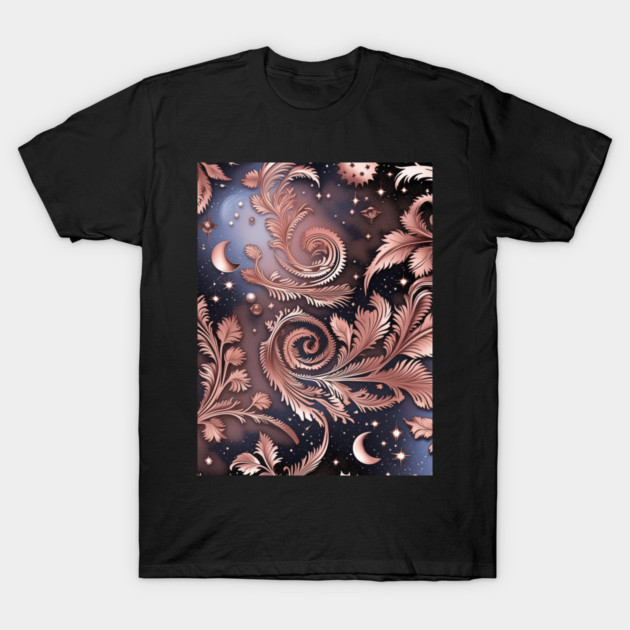Other Worldly Designs- nebulas, stars, galaxies, planets with feathers T-Shirt by BirdsnStuff
