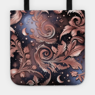 Other Worldly Designs- nebulas, stars, galaxies, planets with feathers Tote