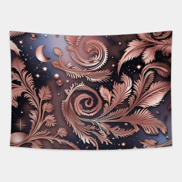 Other Worldly Designs- nebulas, stars, galaxies, planets with feathers Tapestry by BirdsnStuff