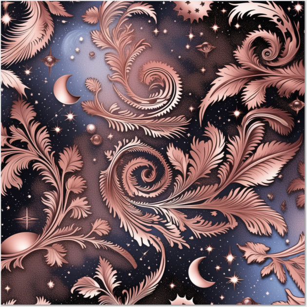 Other Worldly Designs- nebulas, stars, galaxies, planets with feathers Wall Art by BirdsnStuff