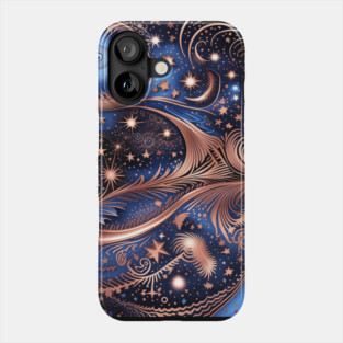 Other Worldly Designs- nebulas, stars, galaxies, planets with feathers Phone Case