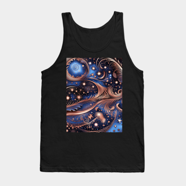 Other Worldly Designs- nebulas, stars, galaxies, planets with feathers Tank Top by BirdsnStuff