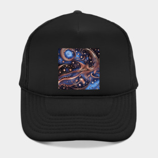 Other Worldly Designs- nebulas, stars, galaxies, planets with feathers Hat