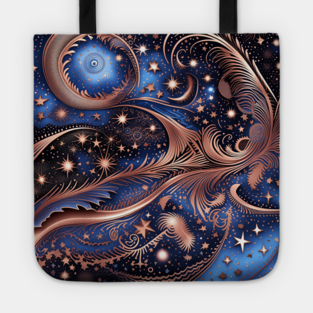 Other Worldly Designs- nebulas, stars, galaxies, planets with feathers Tote by BirdsnStuff