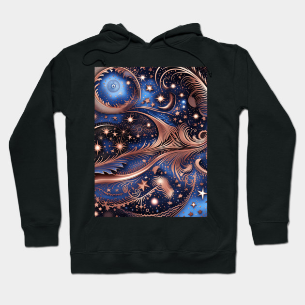 Other Worldly Designs- nebulas, stars, galaxies, planets with feathers Hoodie by BirdsnStuff
