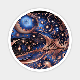 Other Worldly Designs- nebulas, stars, galaxies, planets with feathers Magnet