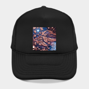Other Worldly Designs- nebulas, stars, galaxies, planets with feathers Hat
