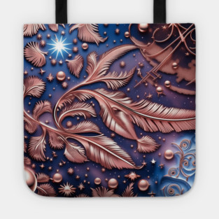 Other Worldly Designs- nebulas, stars, galaxies, planets with feathers Tote