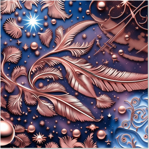 Other Worldly Designs- nebulas, stars, galaxies, planets with feathers Wall Art by BirdsnStuff