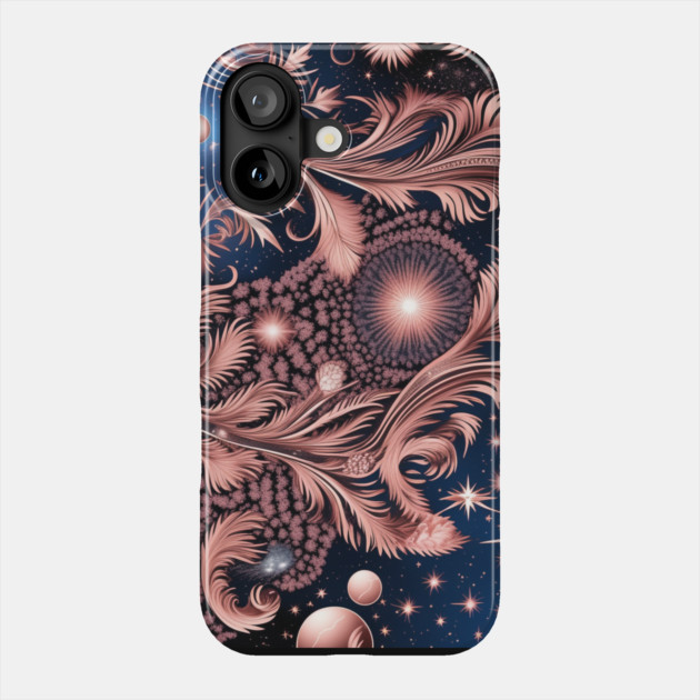Other Worldly Designs- nebulas, stars, galaxies, planets with feathers Phone Case by BirdsnStuff