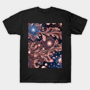 Other Worldly Designs- nebulas, stars, galaxies, planets with feathers T-Shirt