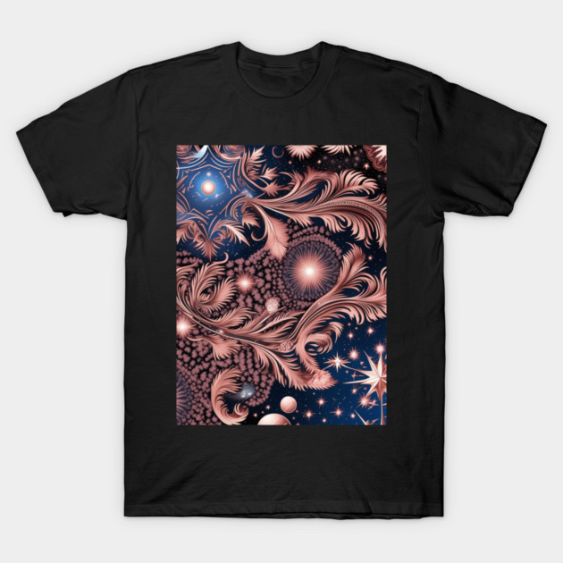 Other Worldly Designs- nebulas, stars, galaxies, planets with feathers T-Shirt by BirdsnStuff